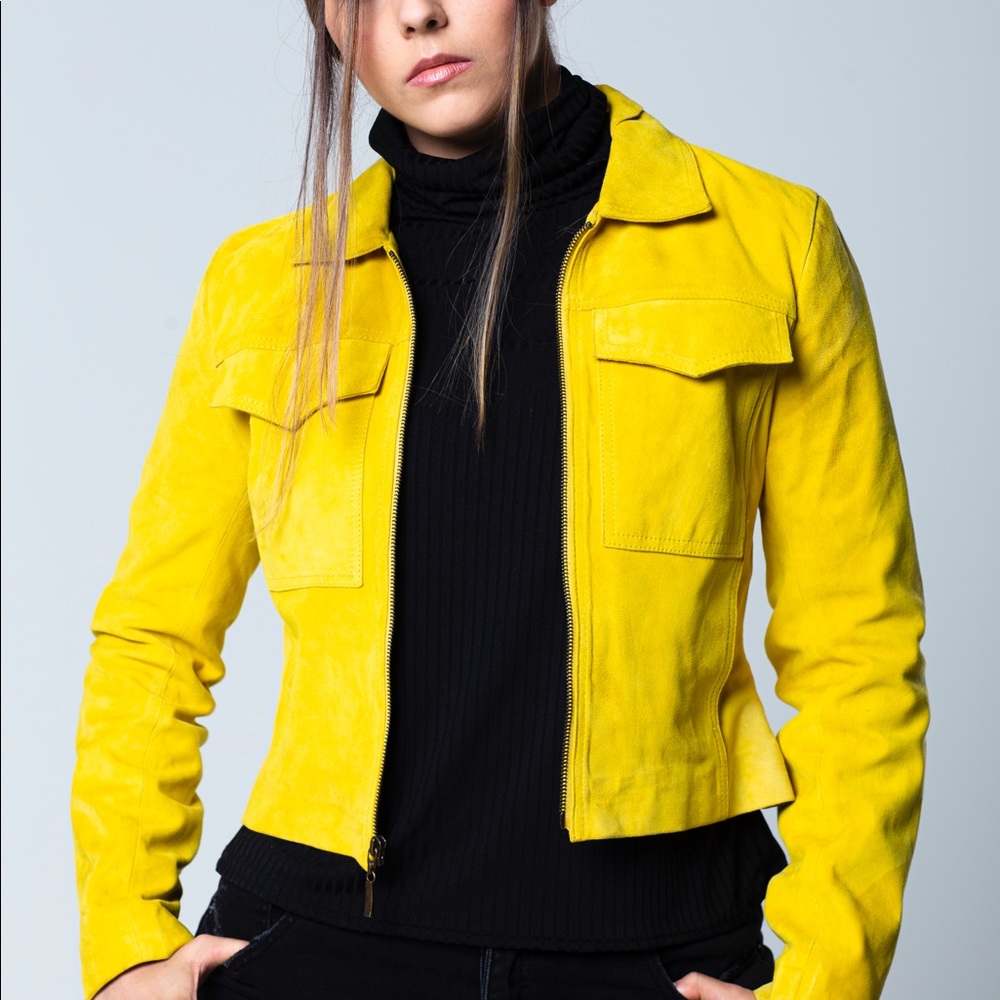 Yellow Leather Jacket